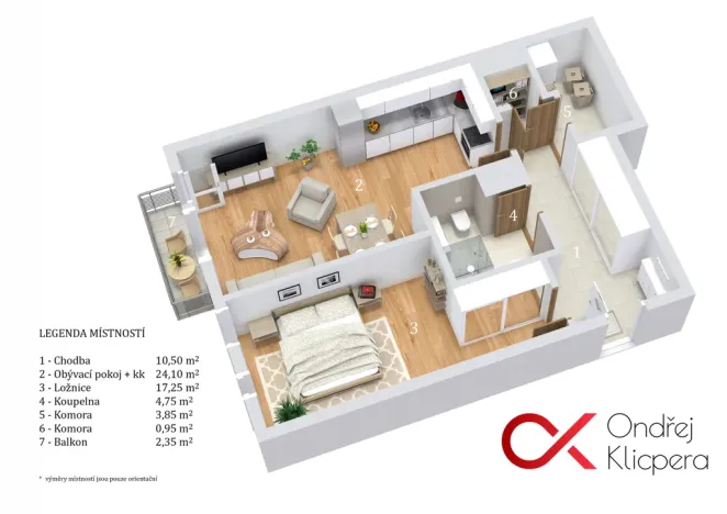 Pronájem bytu 2+kk, Říčany, Na Fialce, 66 m2