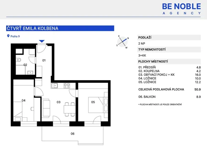 Prodej bytu 3+kk, Praha - Vysočany, Fafkových, 60 m2