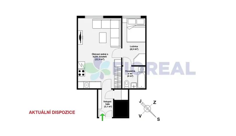 Prodej bytu 2+kk, Praha - Nusle, 5. května, 40 m2