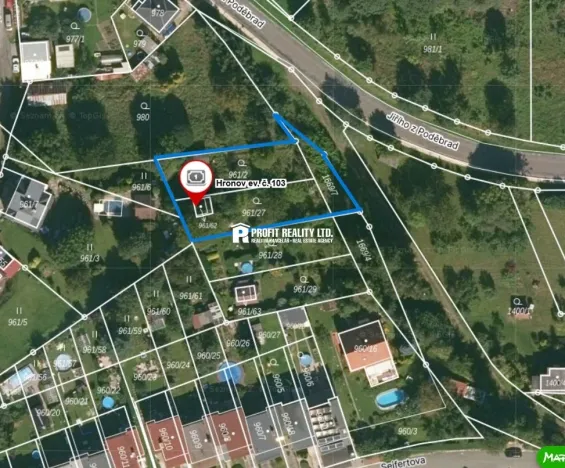 Prodej pozemku pro bydlení, Hronov, 973 m2