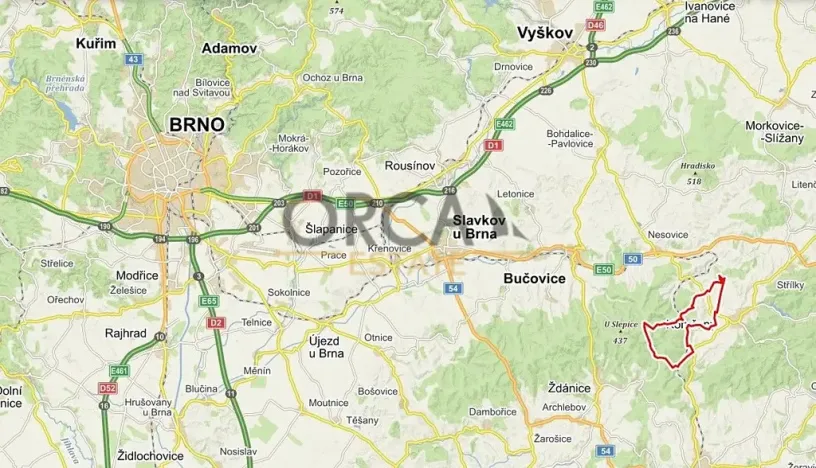 Prodej pole, Mouchnice, 1305 m2