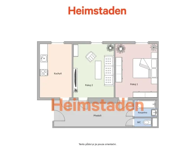 Pronájem bytu 2+1, Havířov - Město, U Lesa, 55 m2
