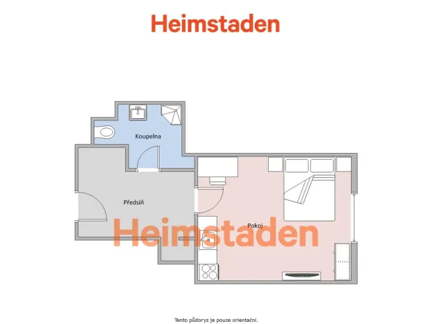 Pronájem bytu 1+kk, Havířov - Město, Mánesova, 19 m2