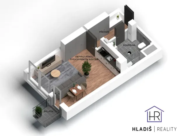 Pronájem bytu 1+kk, Uherský Brod, U Mlýnů, 33 m2