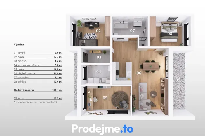 Prodej rodinného domu, Hevlín, 101 m2