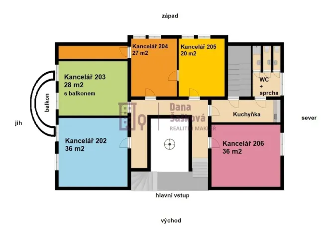 Pronájem kanceláře, Jindřichův Hradec - Jindřichův Hradec IV, Karlov, 36 m2