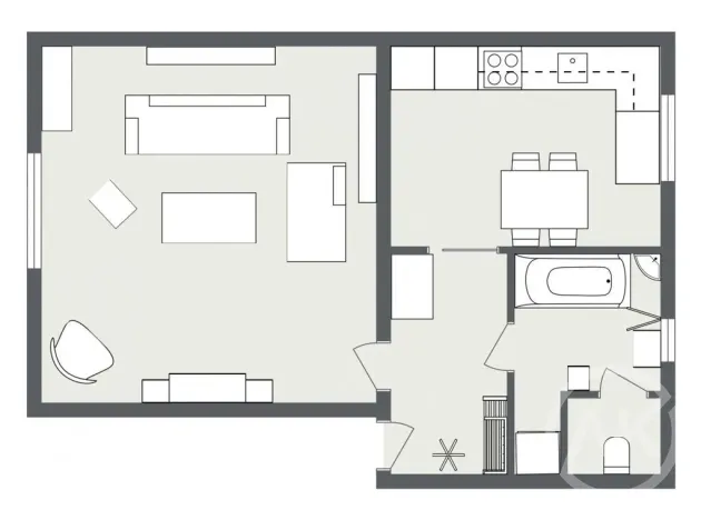 Pronájem bytu 1+1, Ostrava - Moravská Ostrava, Jirská, 45 m2
