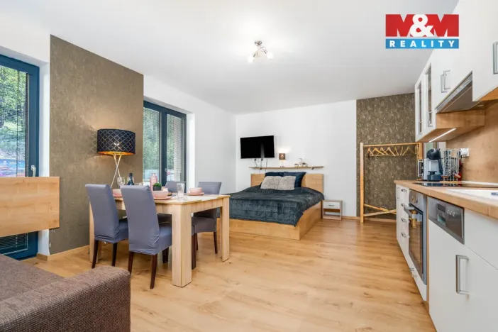 Pronájem bytu 1+kk, Vrchlabí - Hořejší Vrchlabí, Horská, 44 m2