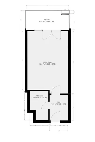 Pronájem bytu 1+kk, Praha - Vysočany, Gerstelova, 33 m2