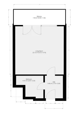 Pronájem bytu 1+kk, Praha - Vysočany, Gerstelova, 33 m2