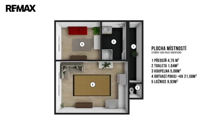 Pronájem bytu 2+kk, Praha - Libeň, Novákových, 44 m2