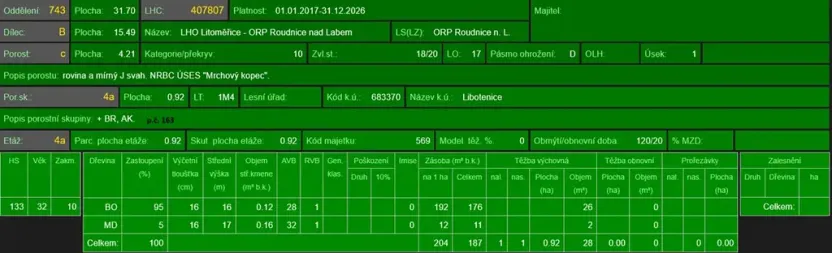 Prodej lesa, Libotenice, 63021 m2