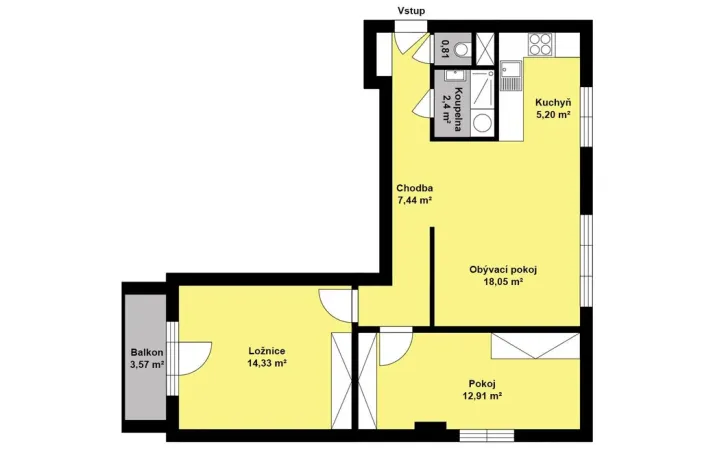 Prodej bytu 3+kk, Kolín - Kolín II, Benešova, 67 m2