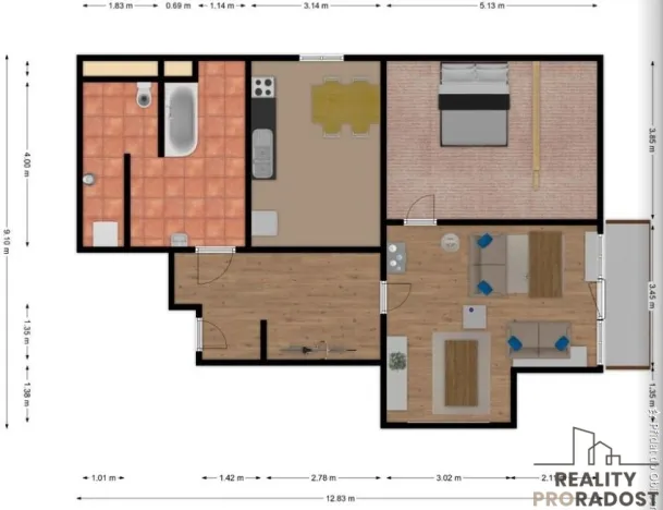 Pronájem bytu 2+1, Ústí nad Labem, Elišky Krásnohorské, 80 m2