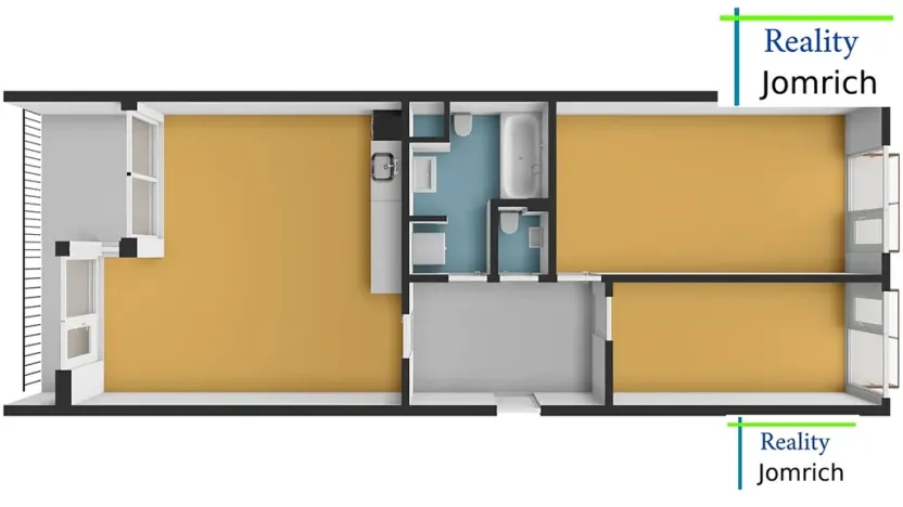 Pronájem bytu 3+kk, Liberec, Na Perštýně, 74 m2