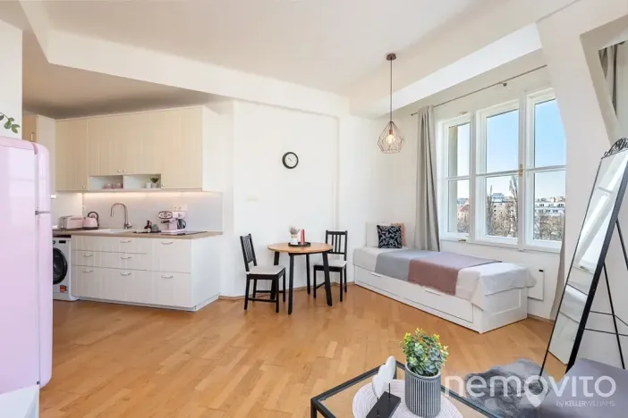 Prodej bytu 1+kk, Praha - Vršovice, Sportovní, 34 m2