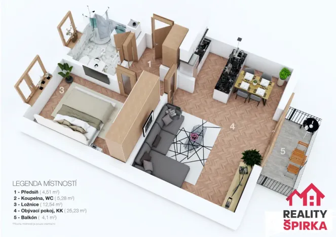 Prodej bytu 2+kk, Červená Voda - Mlýnický Dvůr, 45 m2