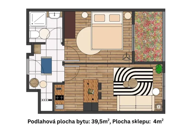 Prodej bytu 2+kk, Praha - Strašnice, Ramonova, 40 m2