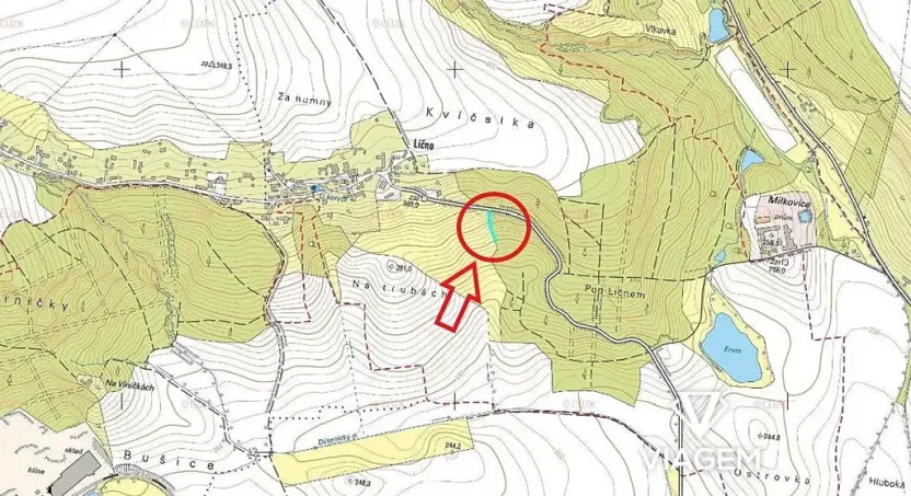 Prodej podílu lesa, Bačalky, 626 m2