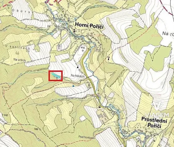 Prodej podílu lesa, Horní Poříčí, 1352 m2