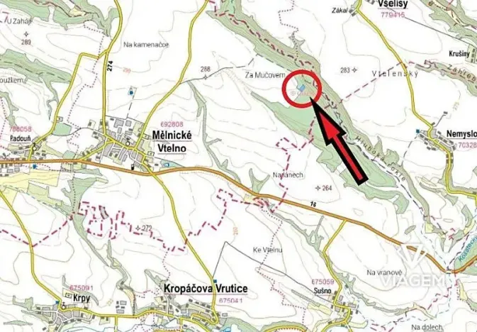 Prodej podílu lesa, Mělnické Vtelno, 980 m2