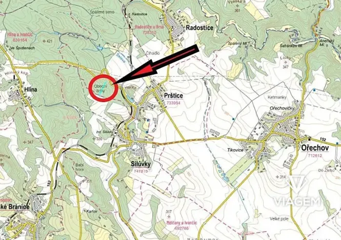 Prodej podílu lesa, Prštice, 1259 m2