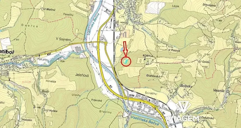 Prodej podílu lesa, Jablůnka, 921 m2