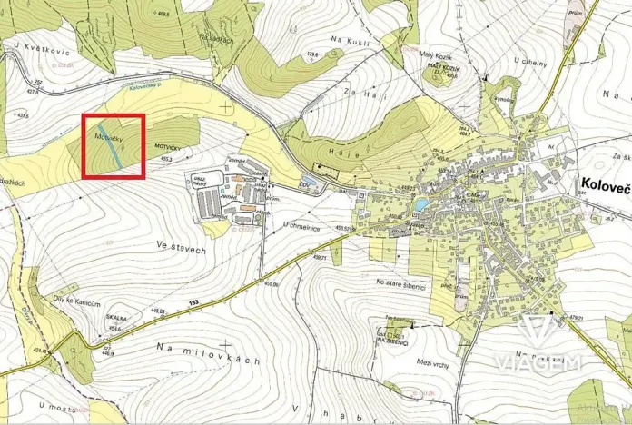 Prodej podílu lesa, Koloveč, 718 m2