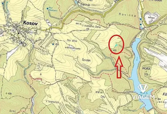 Prodej podílu lesa, Kosov, 548 m2