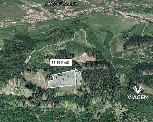 Prodej lesa, Lhota u Vsetína, 11980 m2