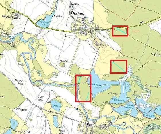 Prodej podílu lesa, Drahov, 3880 m2