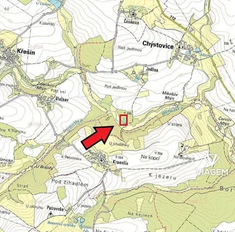 Prodej podílu lesa, Chýstovice, 485 m2