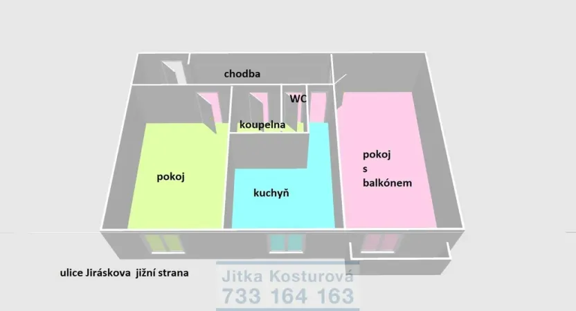 Prodej bytu 2+1, Krnov - Pod Bezručovým vrchem, Jiráskova, 55 m2