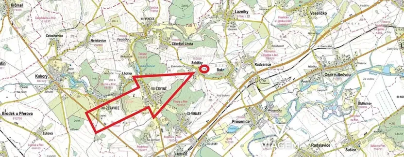 Prodej podílu pozemku pro bydlení, Sobíšky, 532 m2