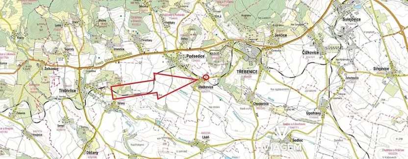 Prodej podílu zahrady, Dlažkovice, 138 m2