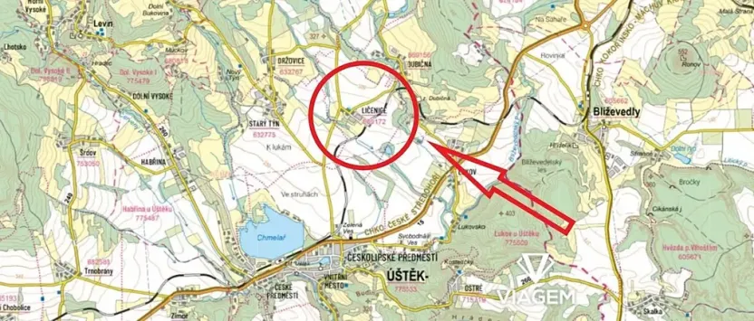 Prodej podílu pole, Úštěk, 953 m2