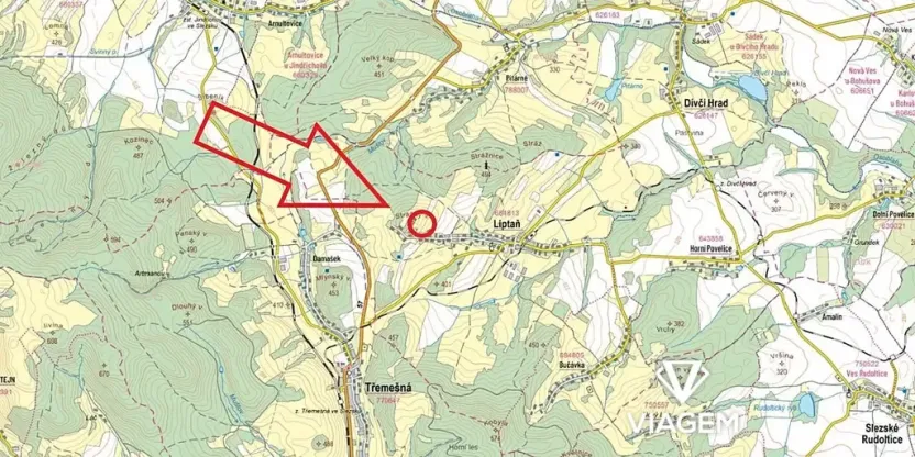 Prodej pole, Liptaň, 4486 m2