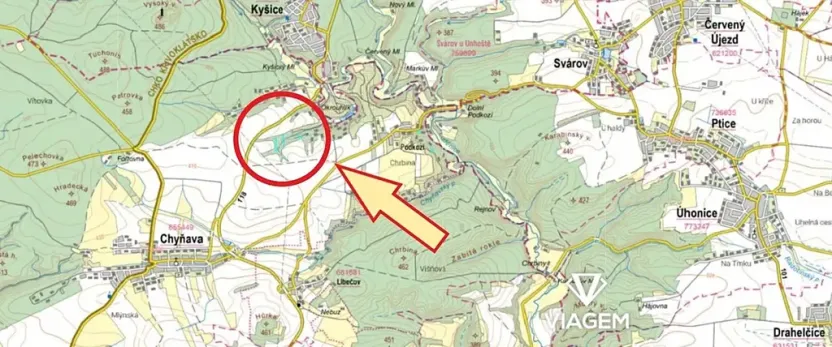 Prodej lesa, Chyňava, 1437 m2