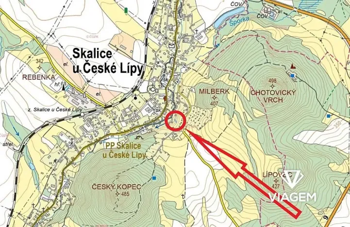 Prodej pozemku pro bydlení, Skalice u České Lípy, 322 m2
