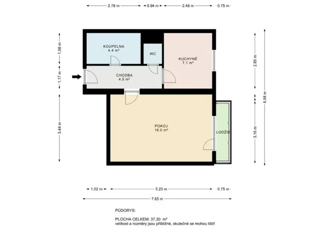 Pronájem bytu 1+1, Nová Cerekev, 35 m2