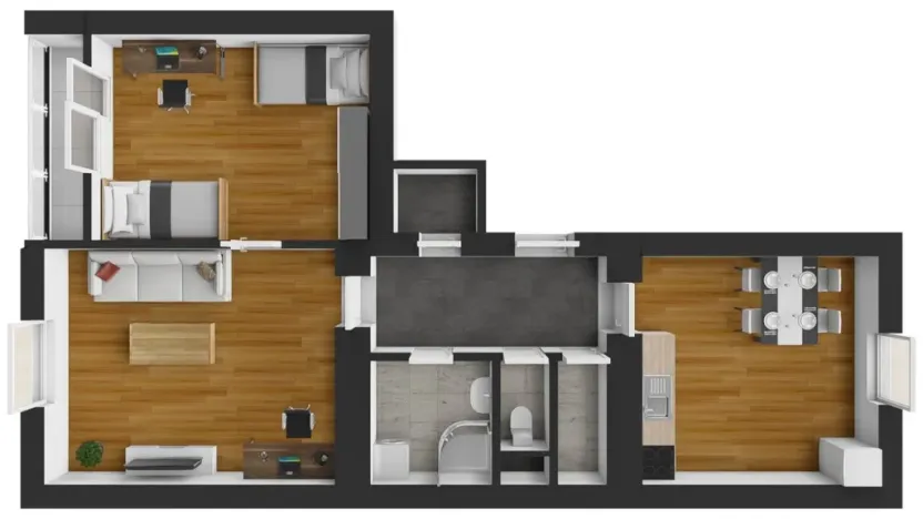 Prodej bytu 2+1, Náchod, Komenského, 72 m2