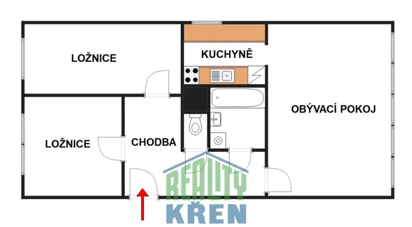 Prodej bytu 3+1, Kladno, Děčínská, 68 m2