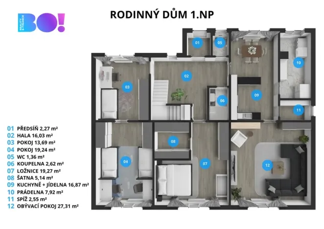 Prodej rodinného domu, Hrabyně, 270 m2