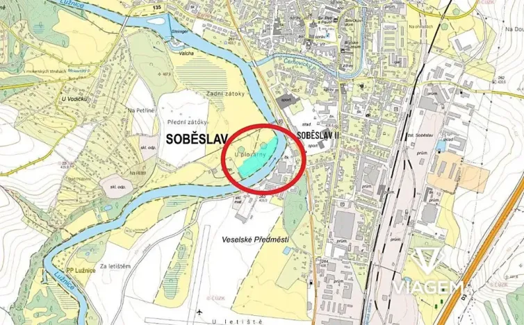 Prodej podílu komerčního pozemku, Soběslav, 1669 m2