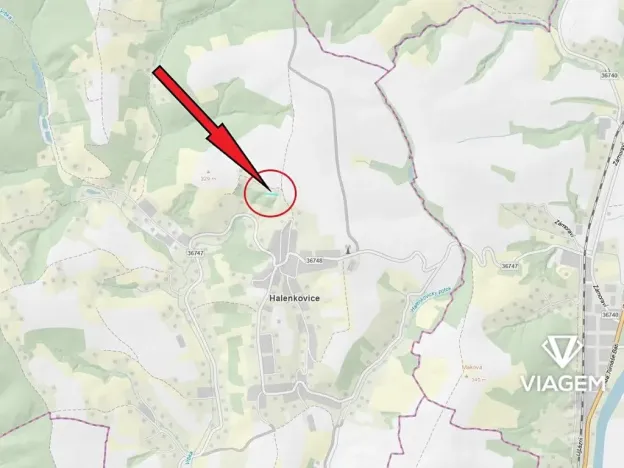 Prodej zahrady, Halenkovice, 765 m2