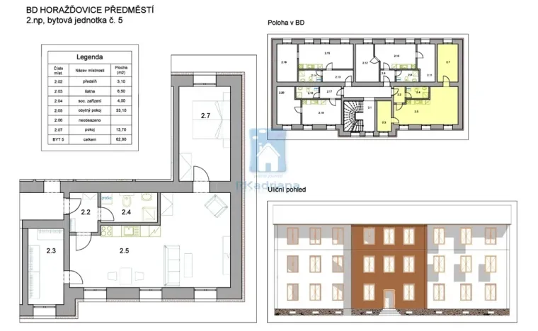 Prodej bytu 2+kk, Horažďovice, Předměstí, 62 m2