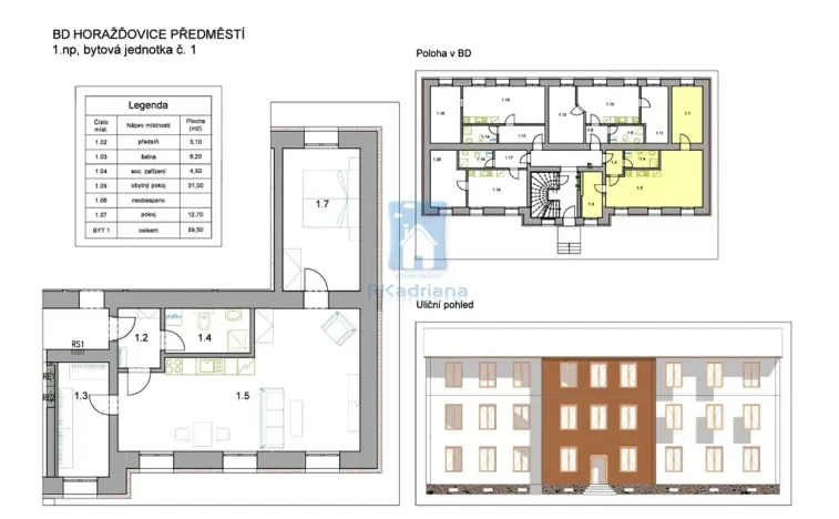Prodej bytu 2+kk, Horažďovice, Předměstí, 59 m2