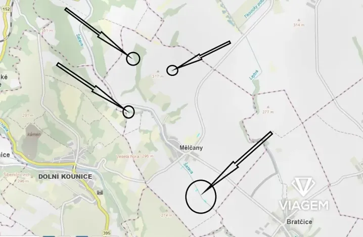 Prodej podílu pole, Mělčany, 559 m2