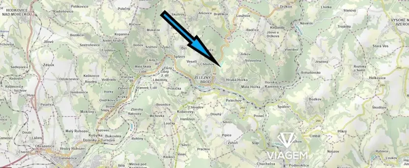 Prodej podílu zahrady, Železný Brod, 545 m2