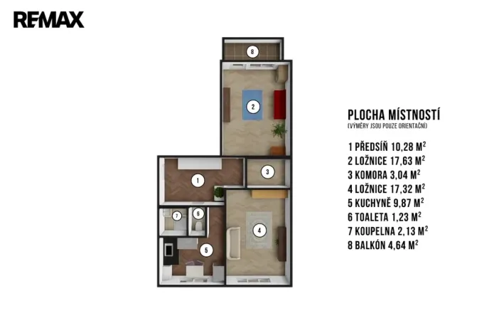 Pronájem bytu 2+1, Praha - Strašnice, Mrštíkova, 67 m2